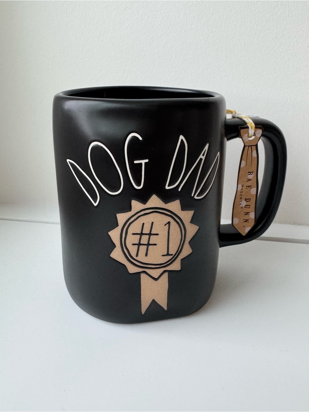 NWT Rae Dunn black #1 Dog Dan mug